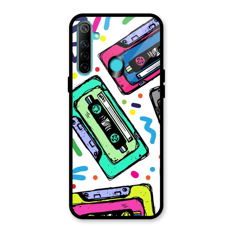 Cassette Pattern Glass Back Case for Realme Narzo 10