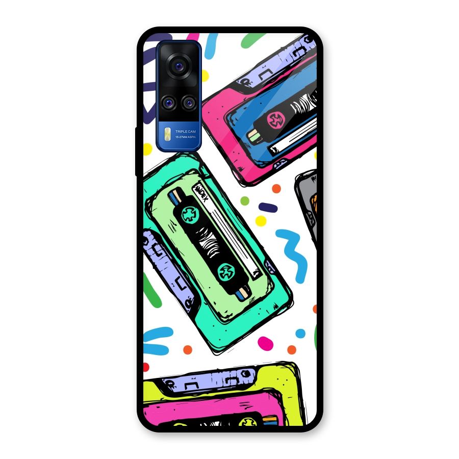 Cassette Pattern Glass Back Case for Vivo Y31