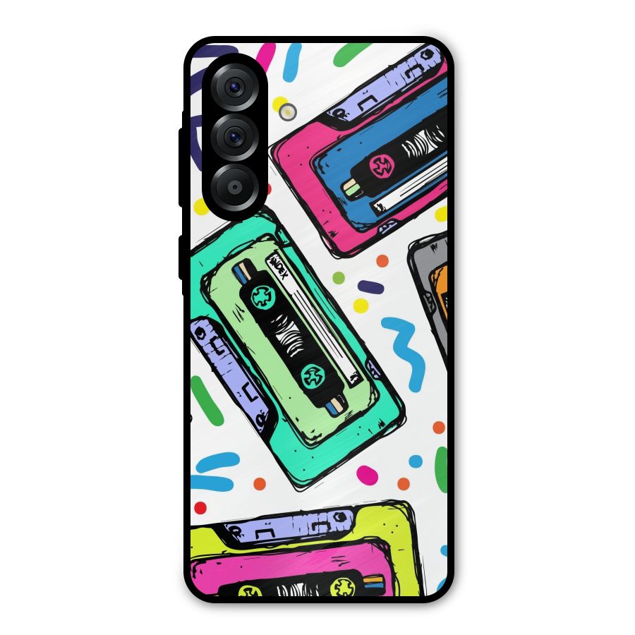 Cassette Pattern Metal Back Case for Galaxy A36