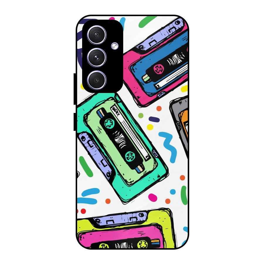 Cassette Pattern Metal Back Case for Galaxy A54
