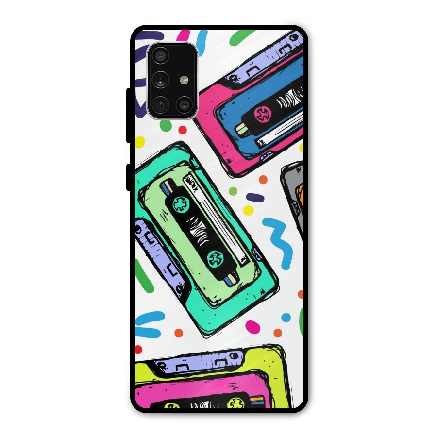 Cassette Pattern Metal Back Case for Galaxy A71