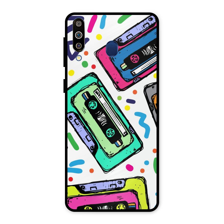 Cassette Pattern Metal Back Case for Galaxy M30