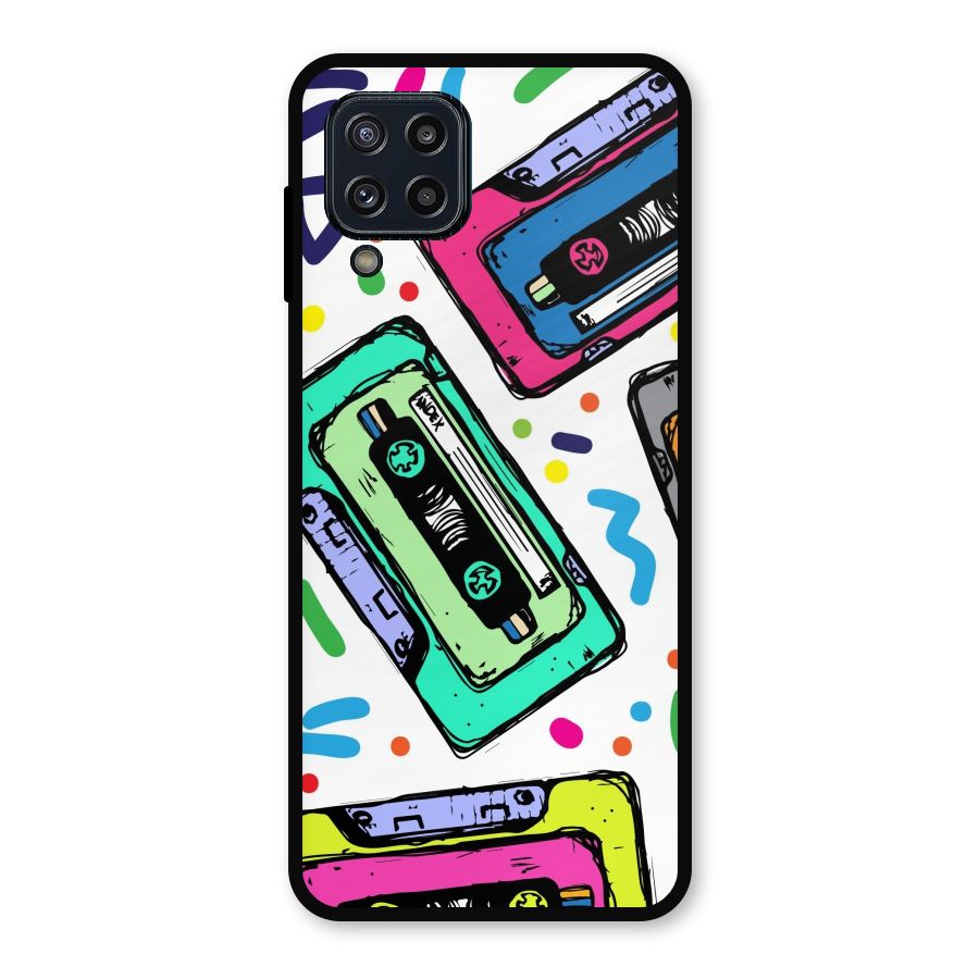 Cassette Pattern Metal Back Case for Galaxy M32