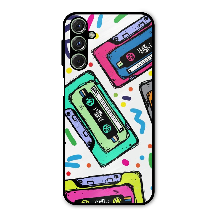 Cassette Pattern Metal Back Case for Galaxy M34