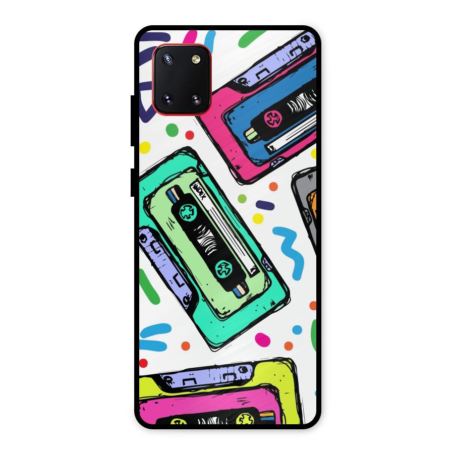 Cassette Pattern Metal Back Case for Galaxy Note 10 Lite