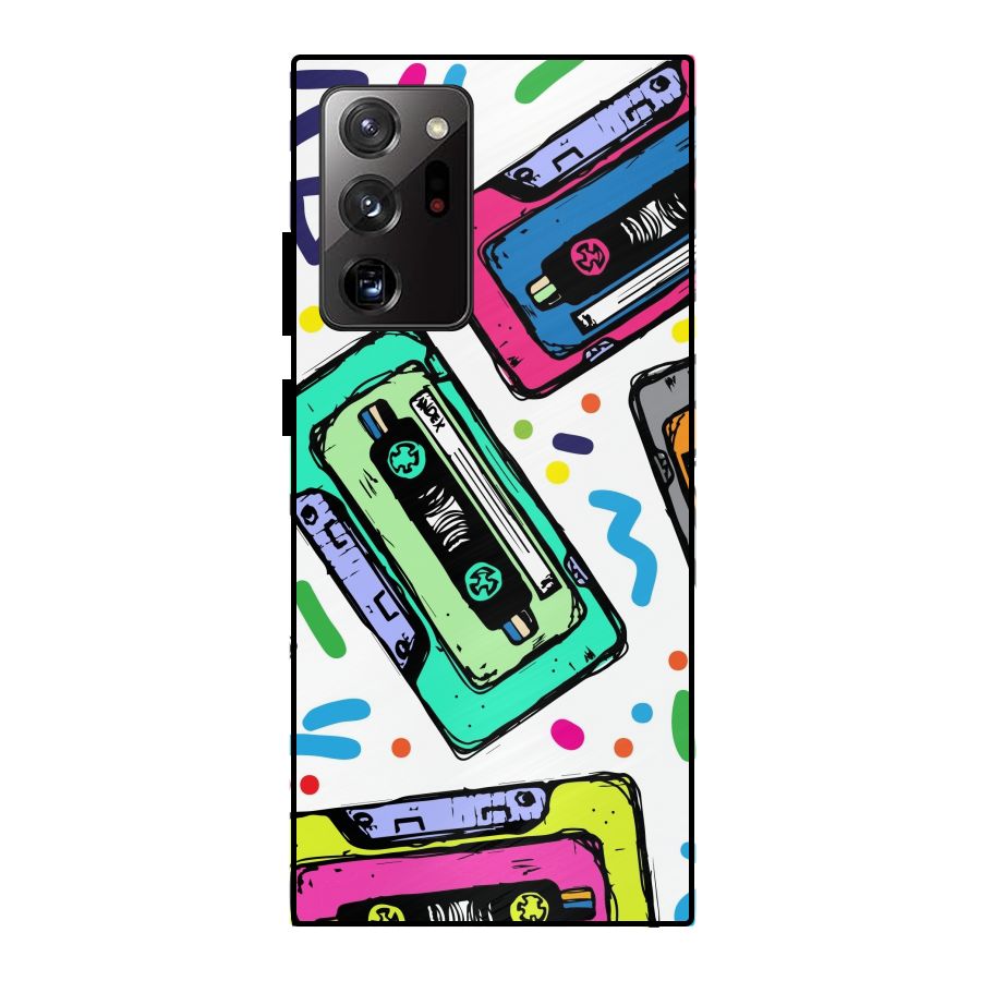 Cassette Pattern Metal Back Case for Galaxy Note 20 Ultra