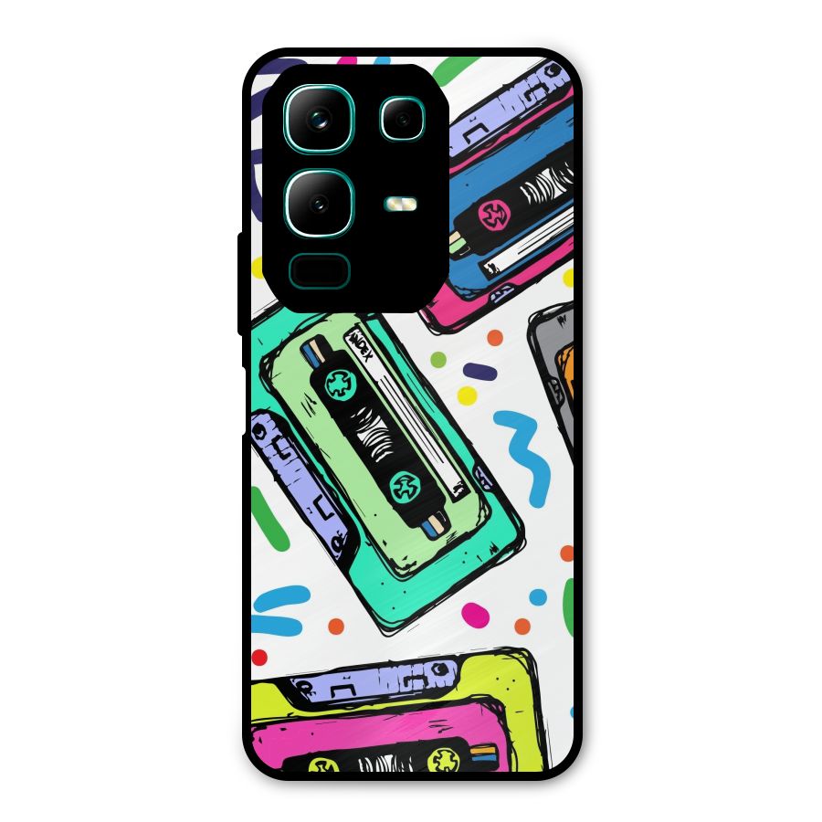 Cassette Pattern Metal Back Case for Infinix Note 50x