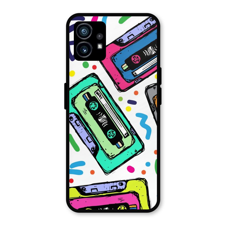 Cassette Pattern Metal Back Case for Nothing Phone 1