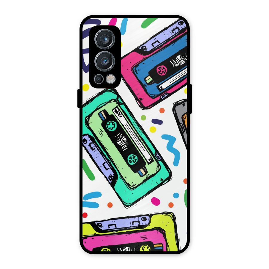 Cassette Pattern Metal Back Case for OnePlus Nord 2 5G