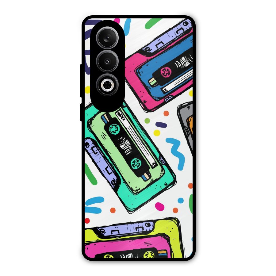 Cassette Pattern Metal Back Case for OnePlus Nord CE4