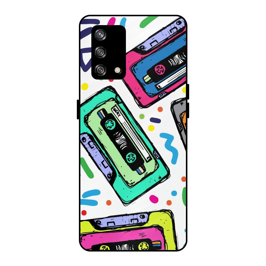 Cassette Pattern Metal Back Case for Oppo F19