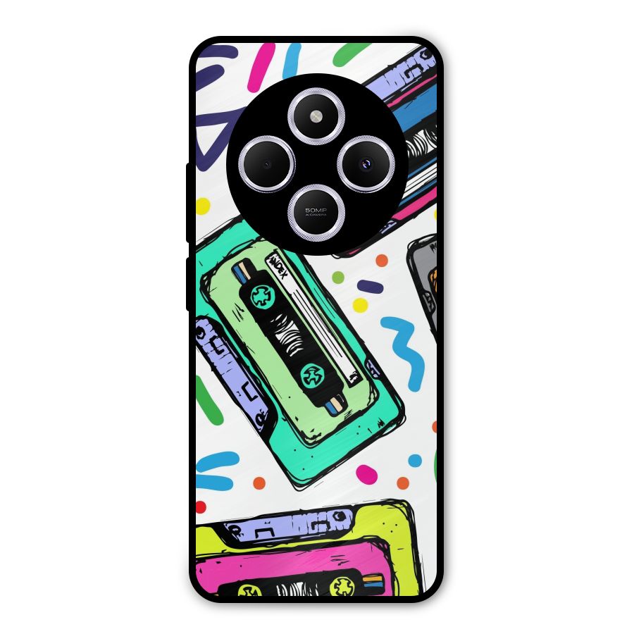 Cassette Pattern Metal Back Case for Poco M7