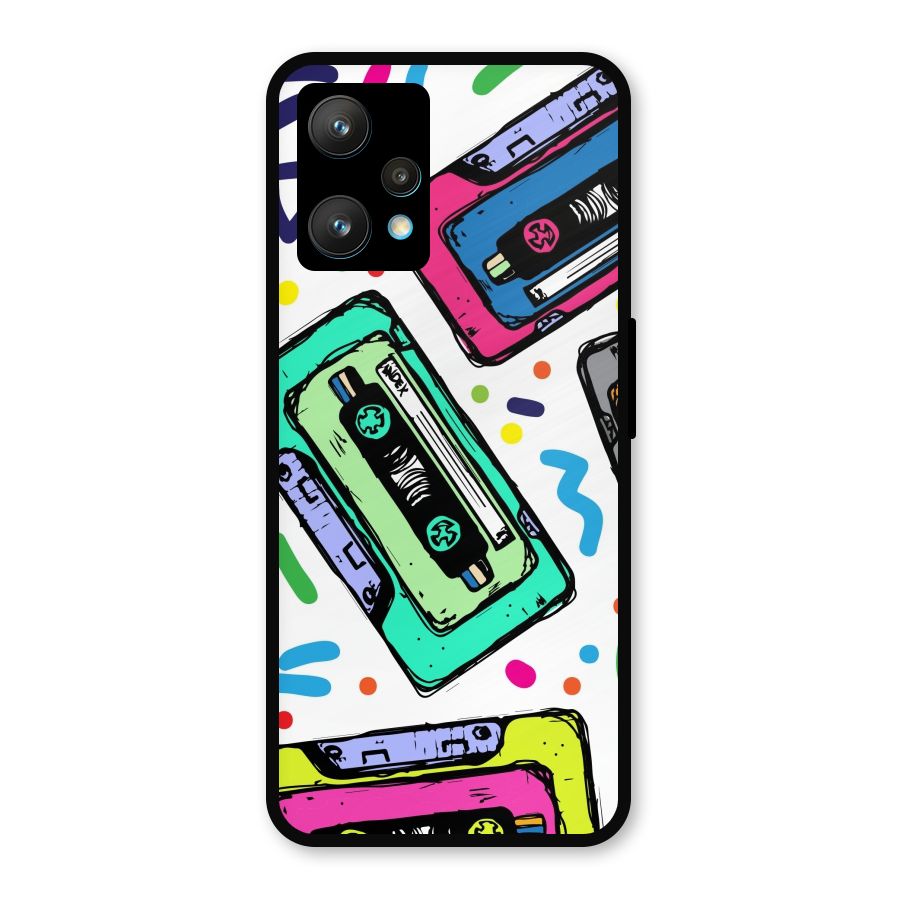 Cassette Pattern Metal Back Case for Realme 9