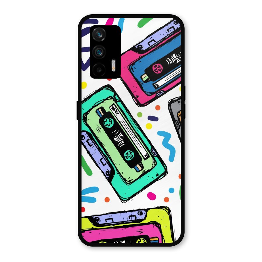 Cassette Pattern Metal Back Case for Realme GT 5G