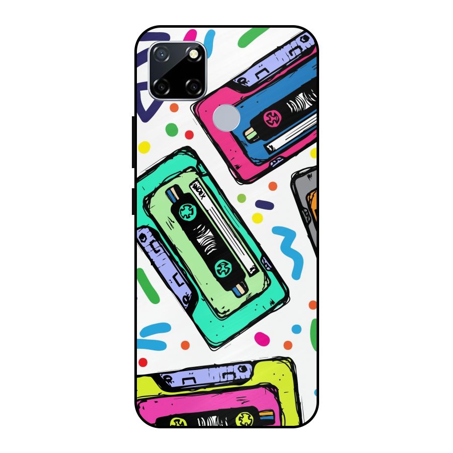 Cassette Pattern Metal Back Case for Realme Narzo 20