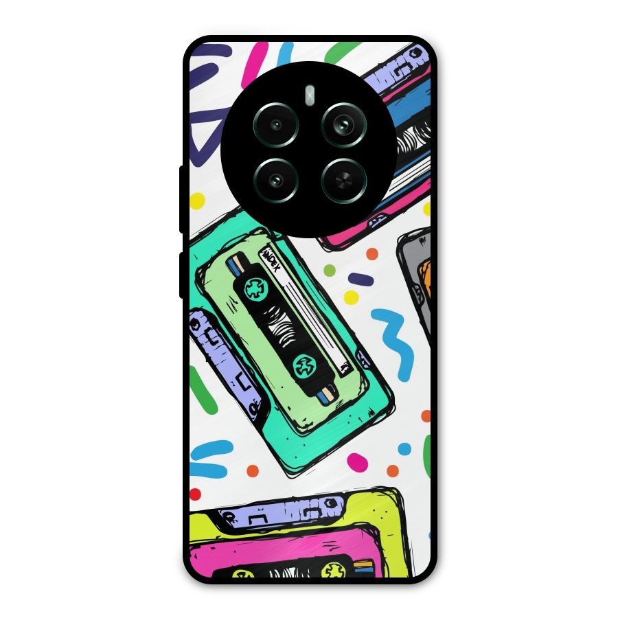 Cassette Pattern Metal Back Case for Realme Narzo 70 Pro