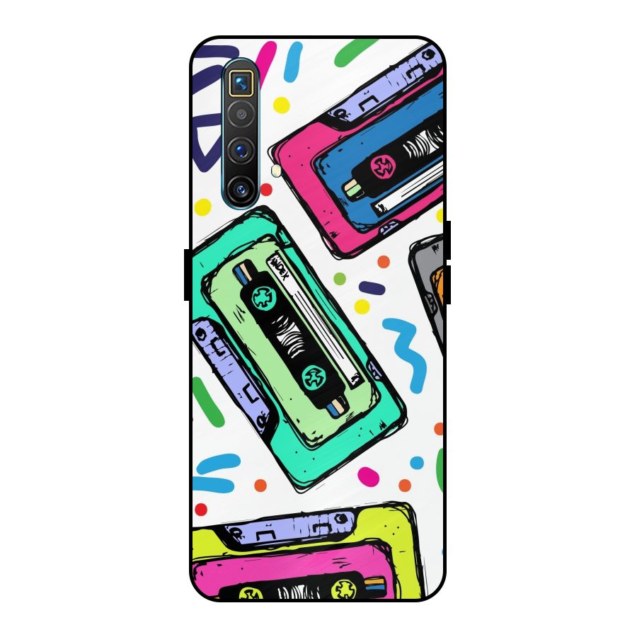 Cassette Pattern Metal Back Case for Realme X3