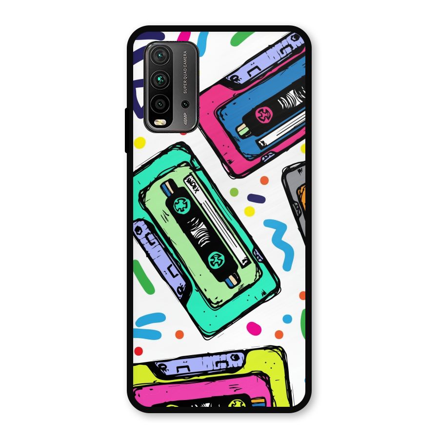 Cassette Pattern Metal Back Case for Redmi 9 Power