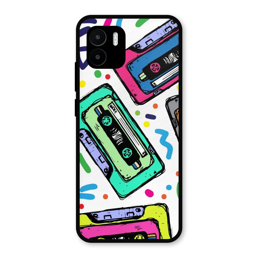 Cassette Pattern Metal Back Case for Redmi A2