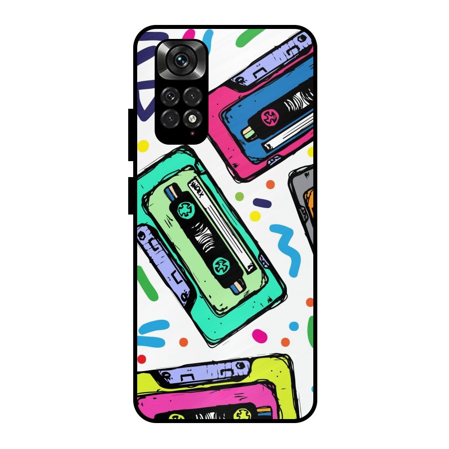 Cassette Pattern Metal Back Case for Redmi Note 11 Pro