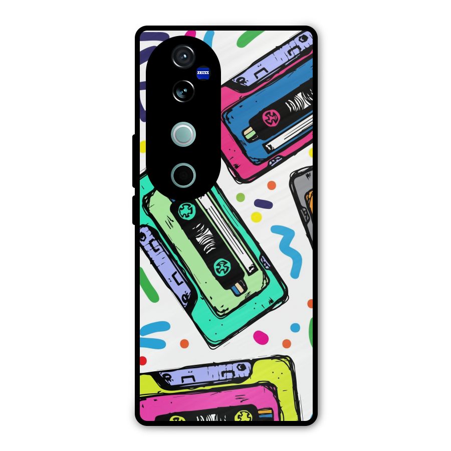 Cassette Pattern Metal Back Case for Vivo V40