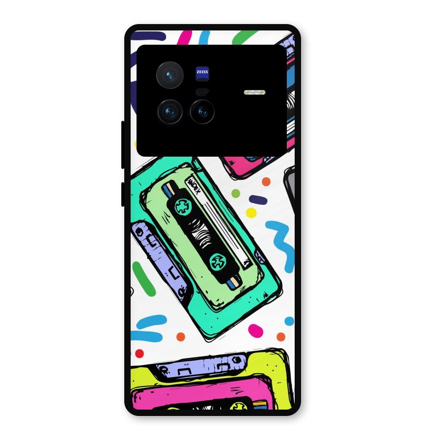 Cassette Pattern Metal Back Case for Vivo X80
