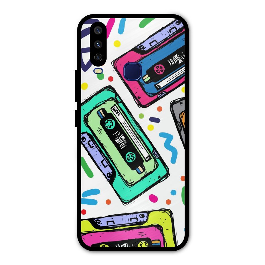 Cassette Pattern Metal Back Case for Vivo Y15