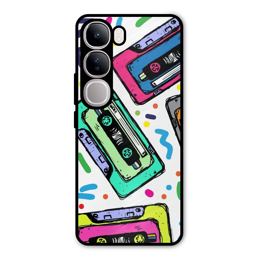 Cassette Pattern Metal Back Case for Vivo Y300