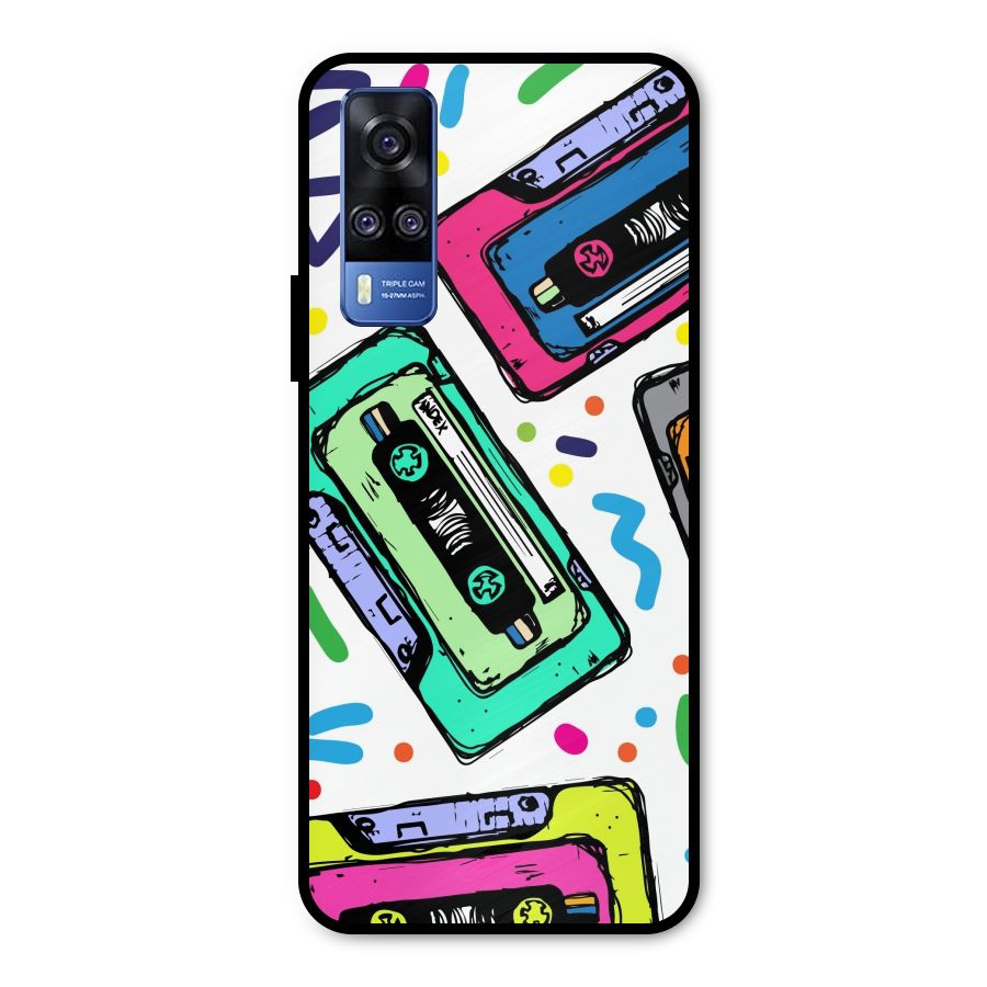 Cassette Pattern Metal Back Case for Vivo Y31