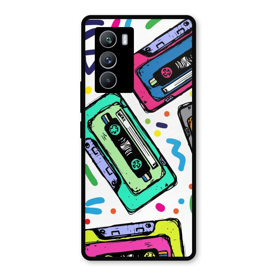 Cassette Pattern Metal Back Case for iQOO 9 SE