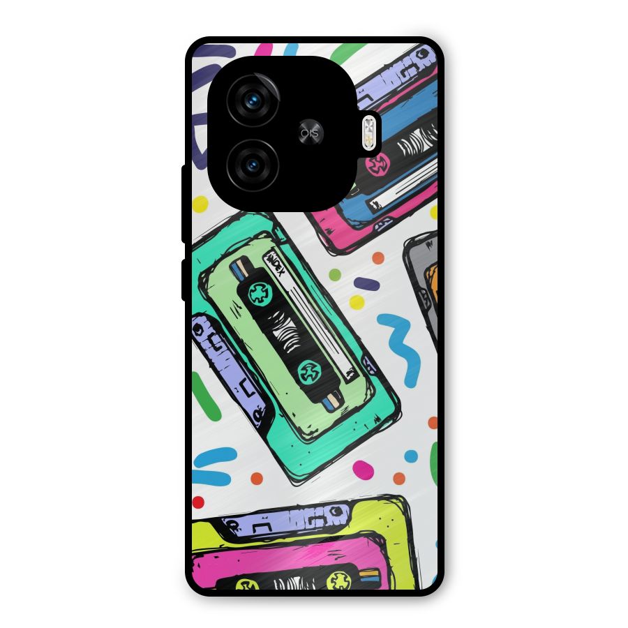 Cassette Pattern Metal Back Case for iQOO Neo 10R