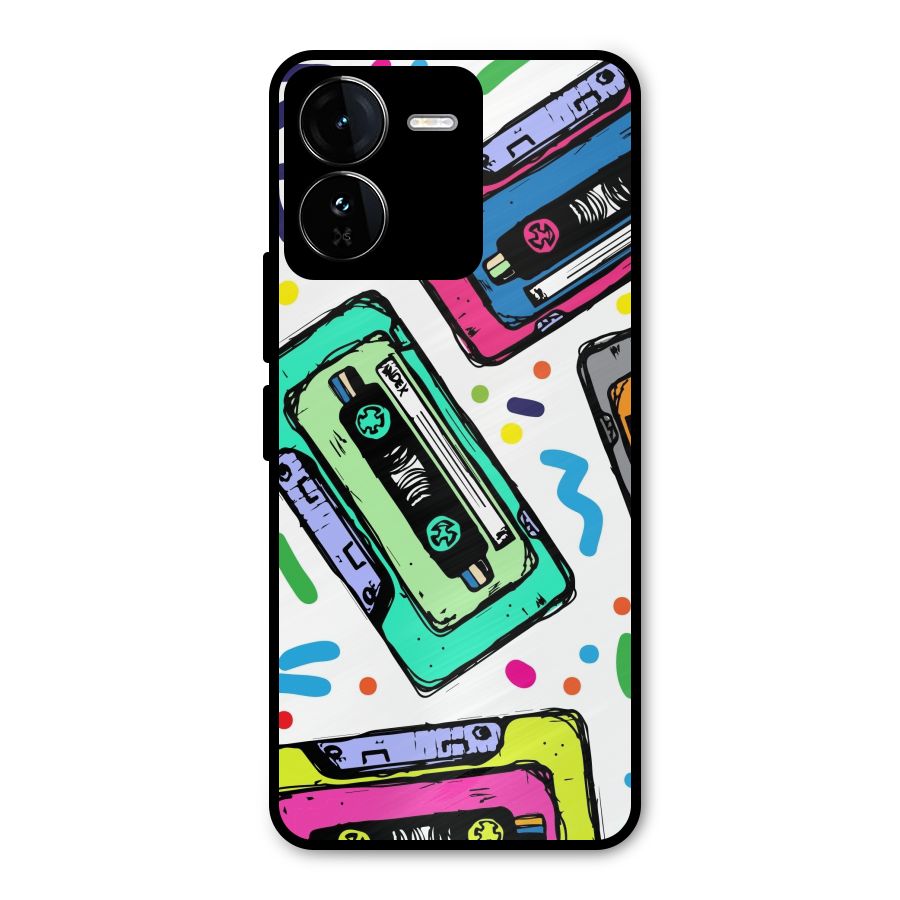 Cassette Pattern Metal Back Case for iQOO Z9