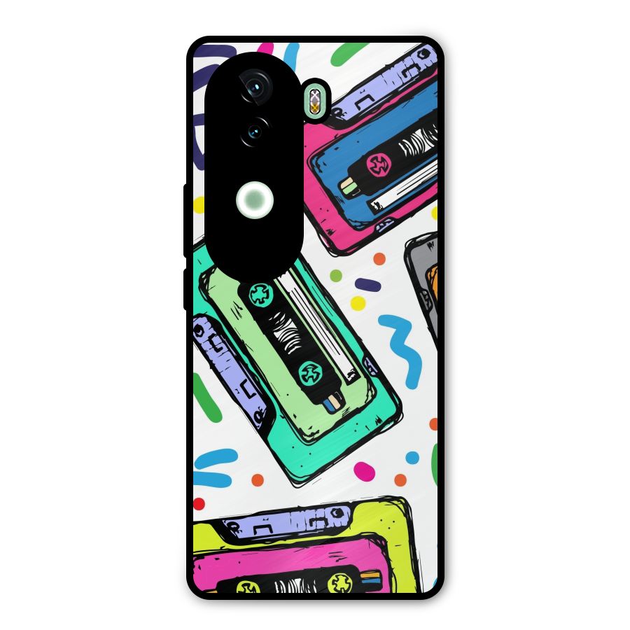 Cassette Pattern Metal Back Case for iQOO Z9s