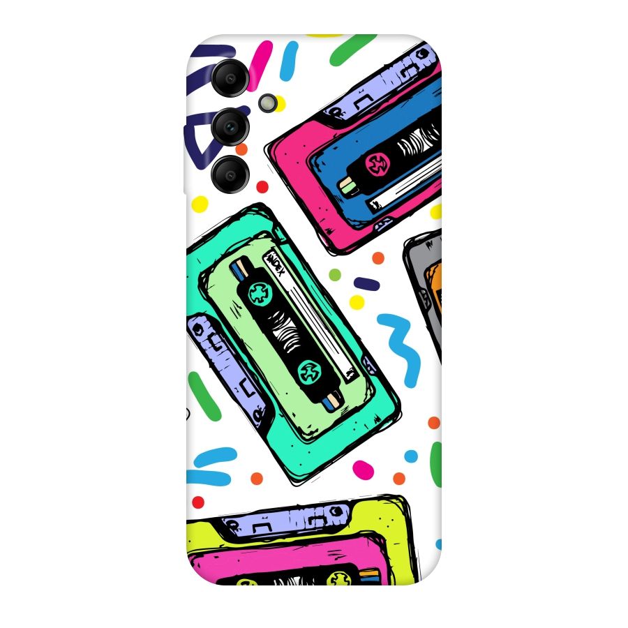 Cassette Pattern Original Polycarbonate Back Case for Galaxy A14 5G
