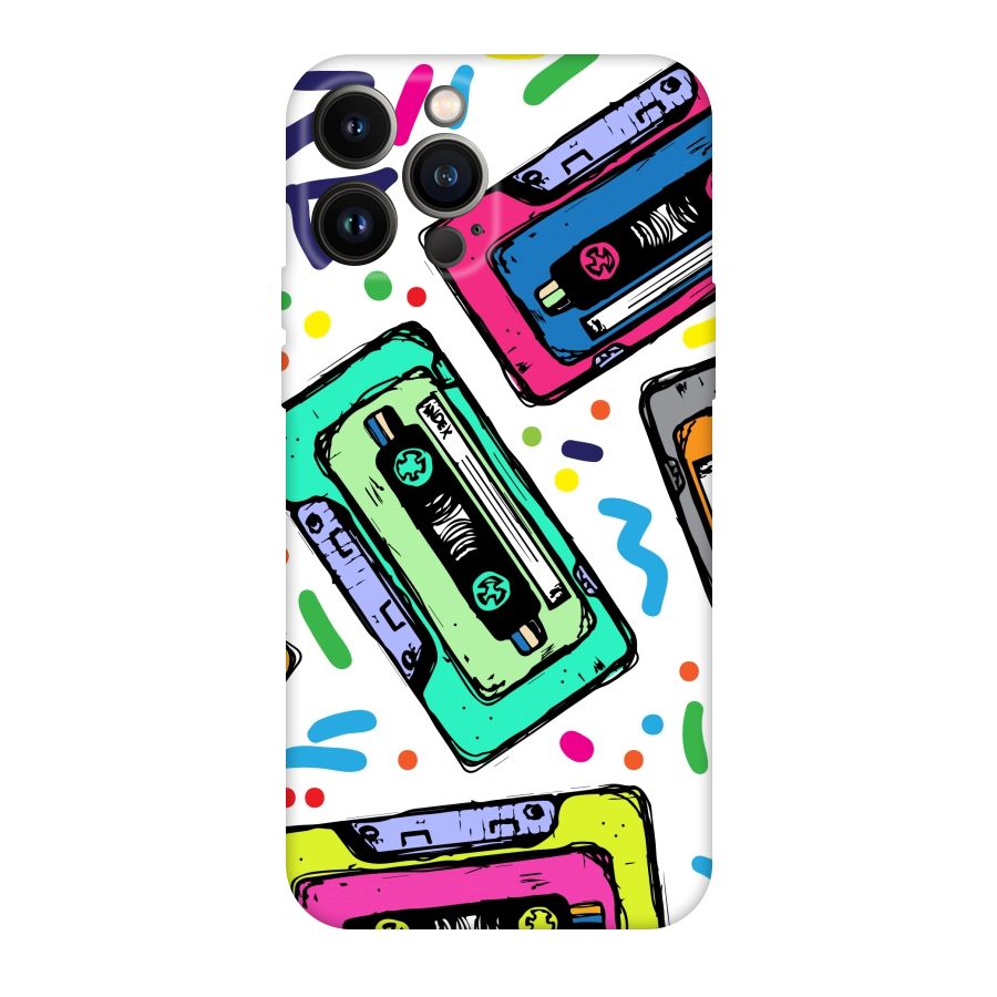 Cassette Pattern Original Polycarbonate Back Case for iPhone 13 Pro Max