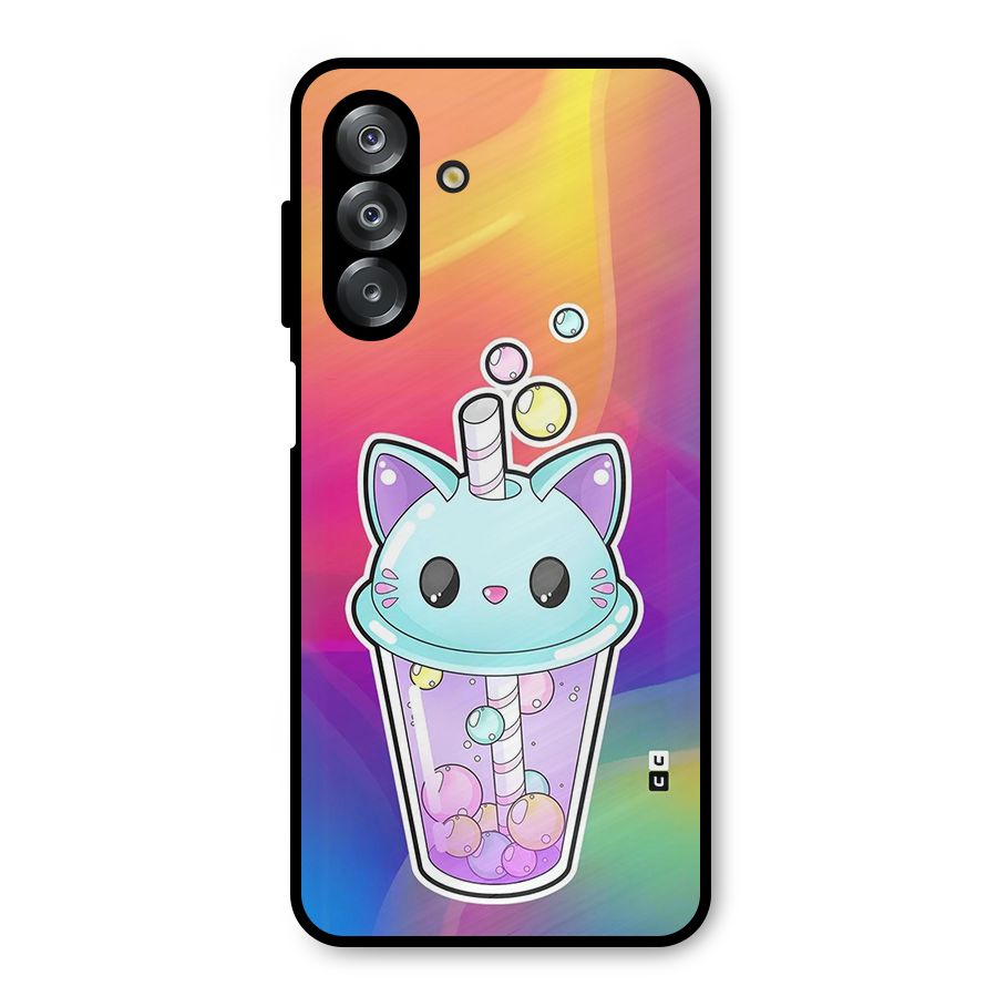 Cat Drink Metal Back Case for Galaxy A26