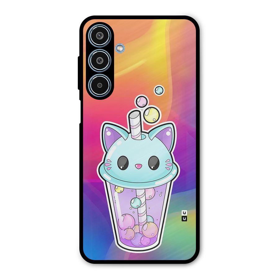 Cat Drink Metal Back Case for Galaxy M35
