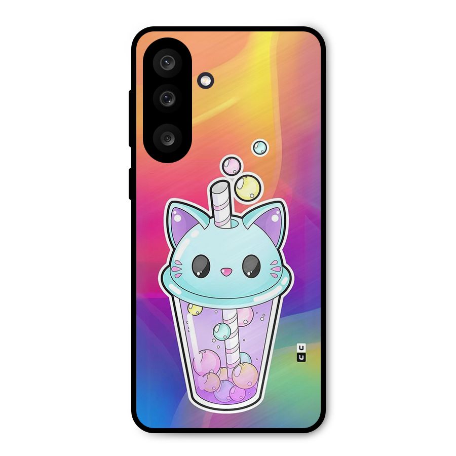 Cat Drink Metal Back Case for Galaxy M56
