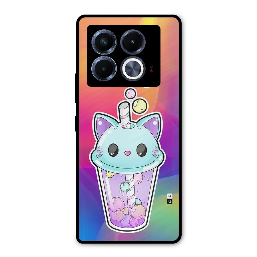 Cat Drink Metal Back Case for Infinix Note 40 5G