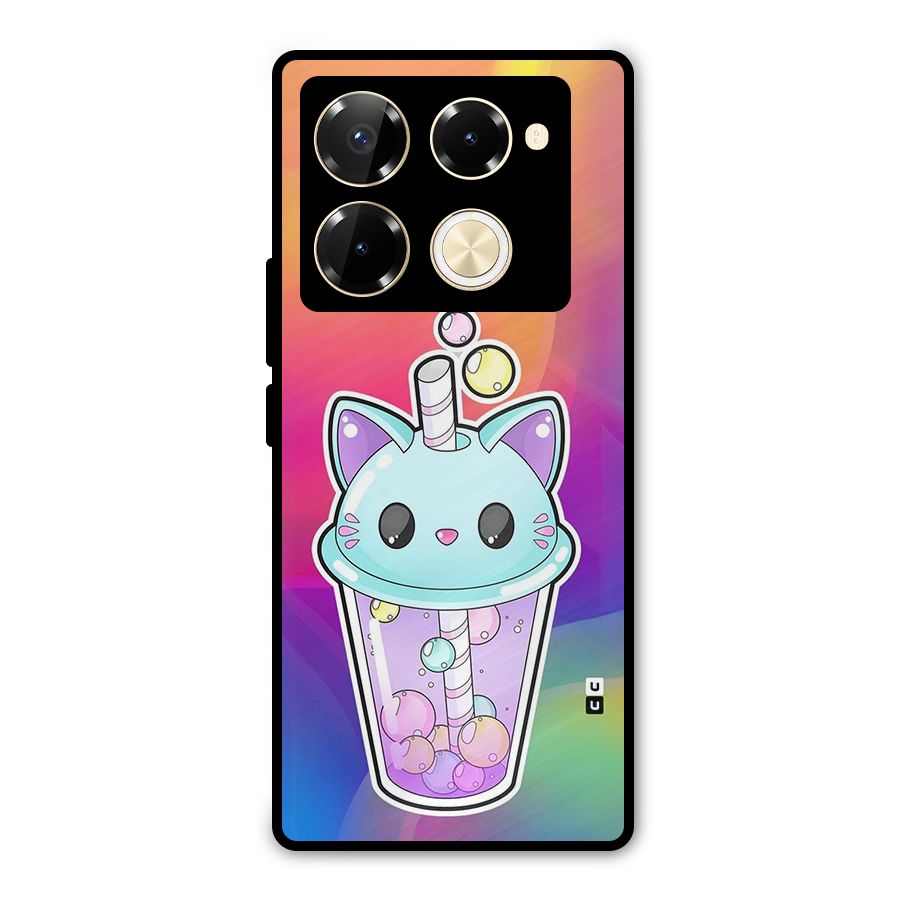 Cat Drink Metal Back Case for Infinix Note 40 Pro Plus