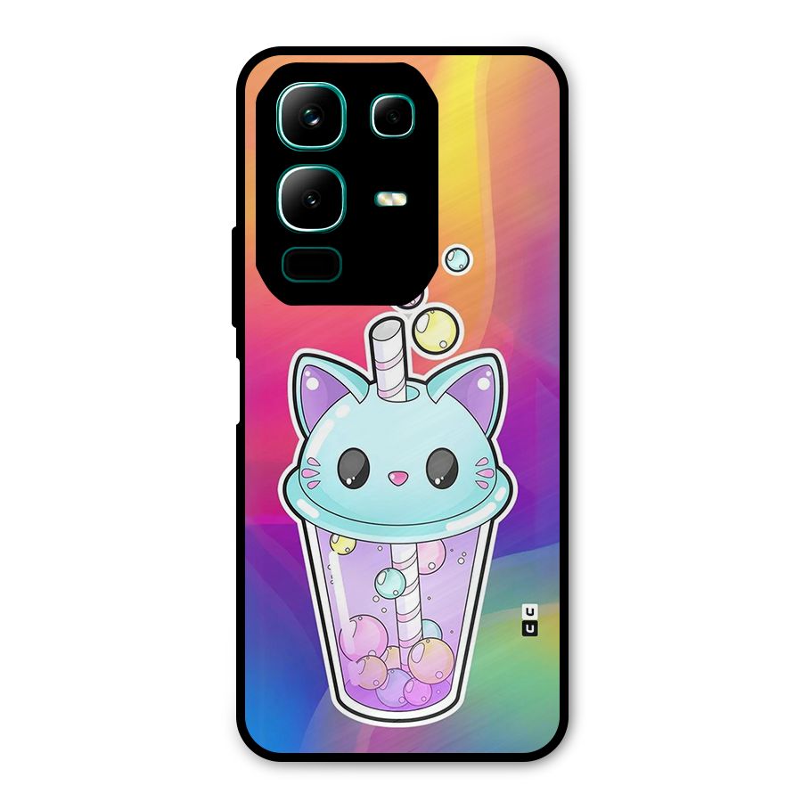 Cat Drink Metal Back Case for Infinix Note 50x