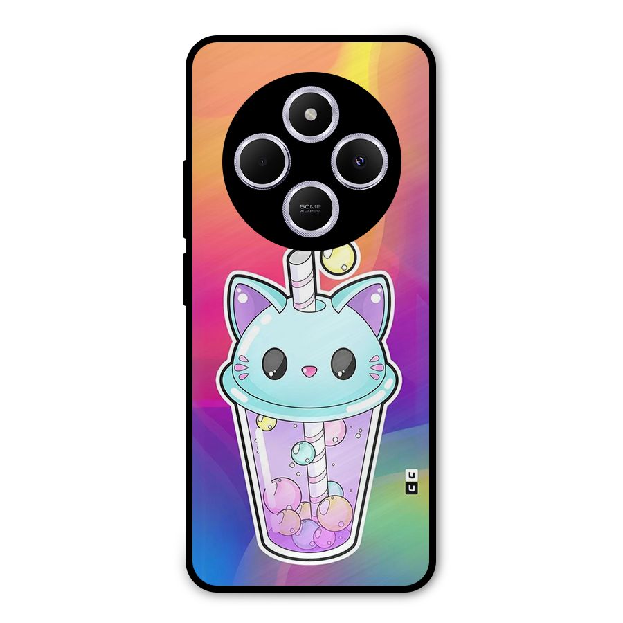Cat Drink Metal Back Case for Poco C75 5G