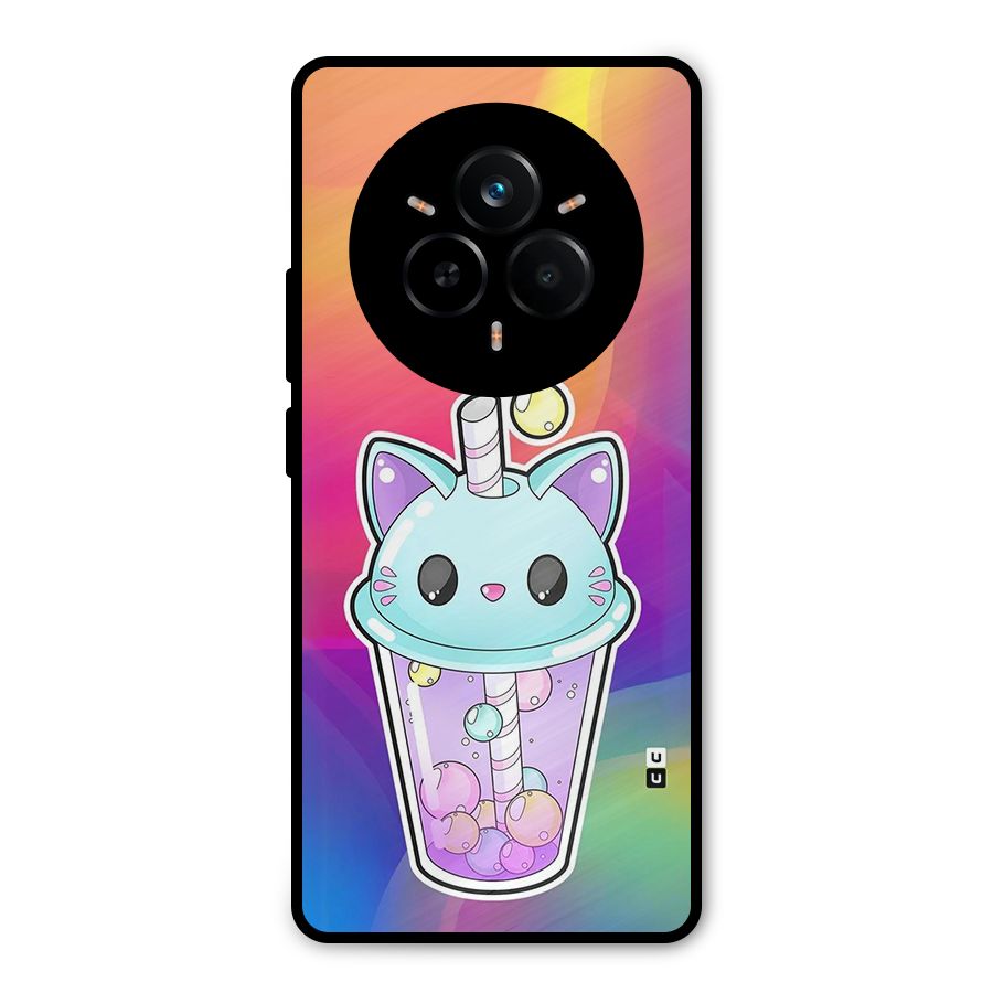 Cat Drink Metal Back Case for Realme 14 Pro