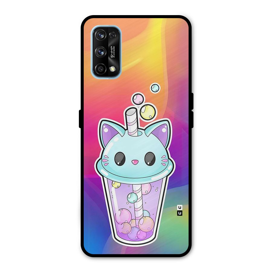 Cat Drink Metal Back Case for Realme 7 Pro
