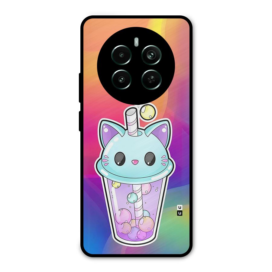 Cat Drink Metal Back Case for Realme Narzo 70 Pro
