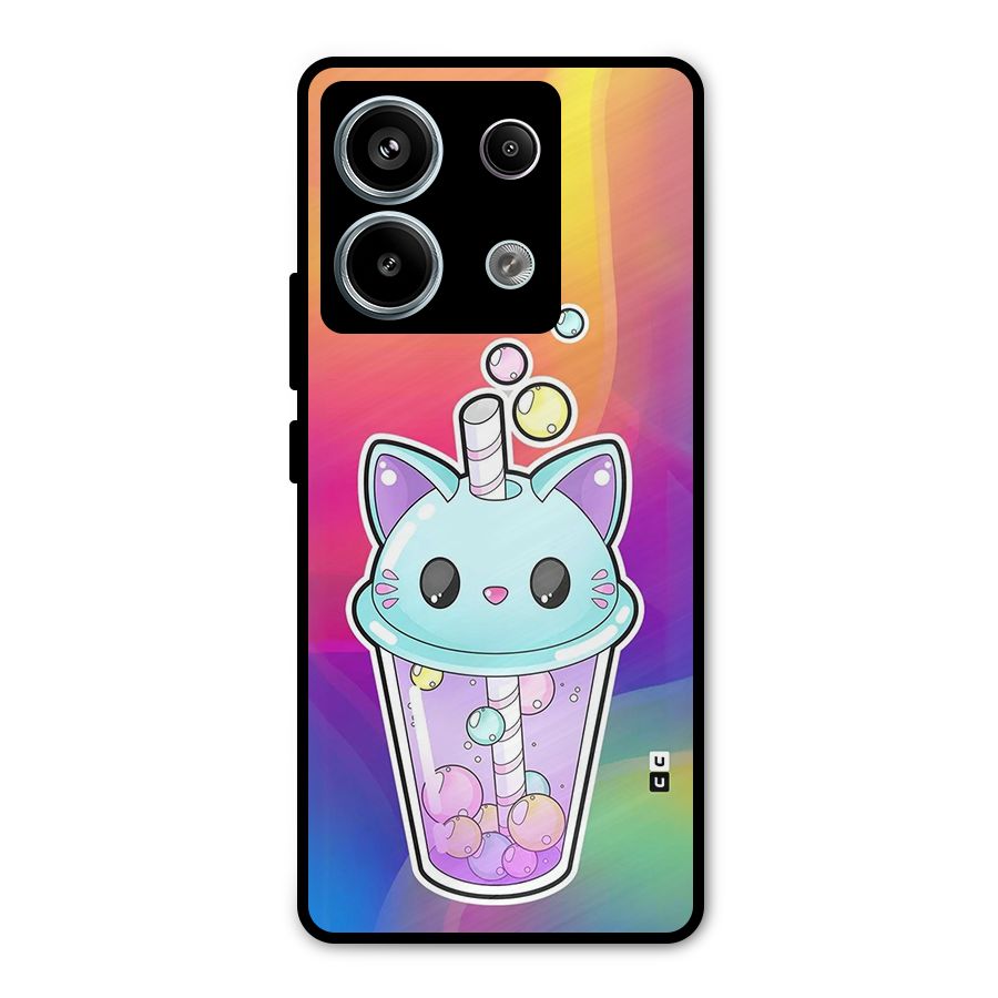 Cat Drink Metal Back Case for Redmi Note 13 Pro 5G