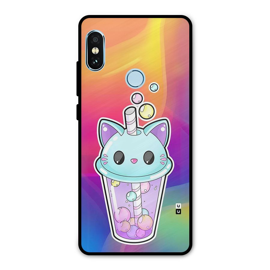 Cat Drink Metal Back Case for Redmi Note 5 Pro