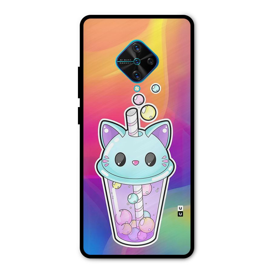 Cat Drink Metal Back Case for Vivo S1 Pro