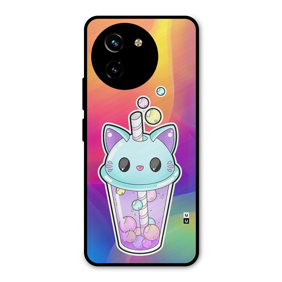 Cat Drink Metal Back Case for Vivo T3x
