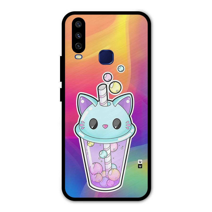 Cat Drink Metal Back Case for Vivo Y12